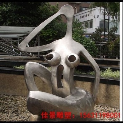 不锈钢抽象羽毛雕塑 广场景观与城市雕塑的艺术融合